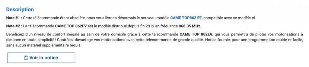 Télécommande remplacée 2