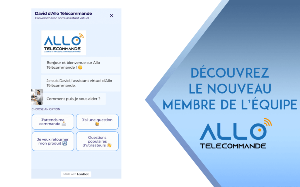DAVID MEMBRE DE L'ÉQUIPE ALLO TÉLÉCOMMANDE