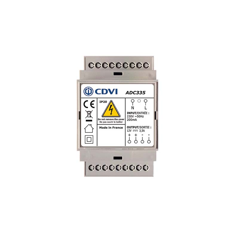 Alimentation Régulée CDVI ADC335 (12V, 3,5A), Neuf