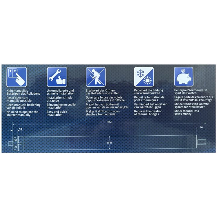 Motorisation de volet roulant 10Nm RPD10-10 2