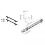 Pack de 2 Crémaillères N240K (2 x 40 cm)