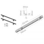 Pack de 2 crémaillères N250K (2 x 50 cm)